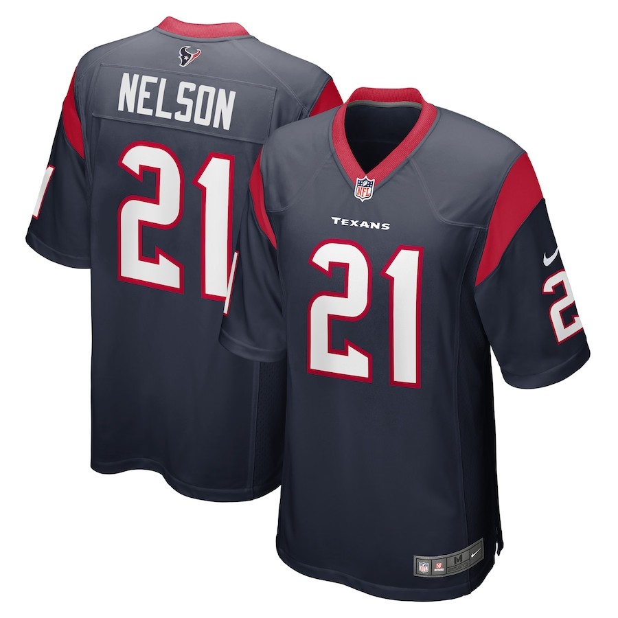Personalized Men’s Houston Texans #21 Steven Nelson Navy Limited Jersey