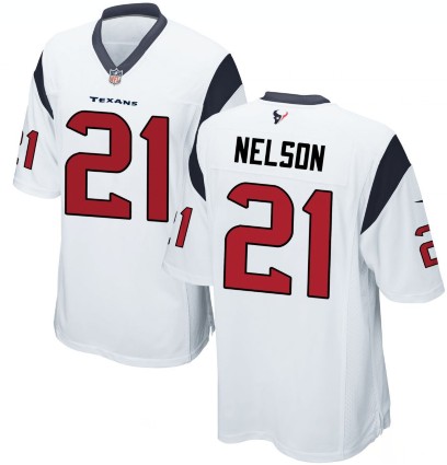 Personalized Men’s Houston Texans #21 Steven Nelson White Limited Jersey