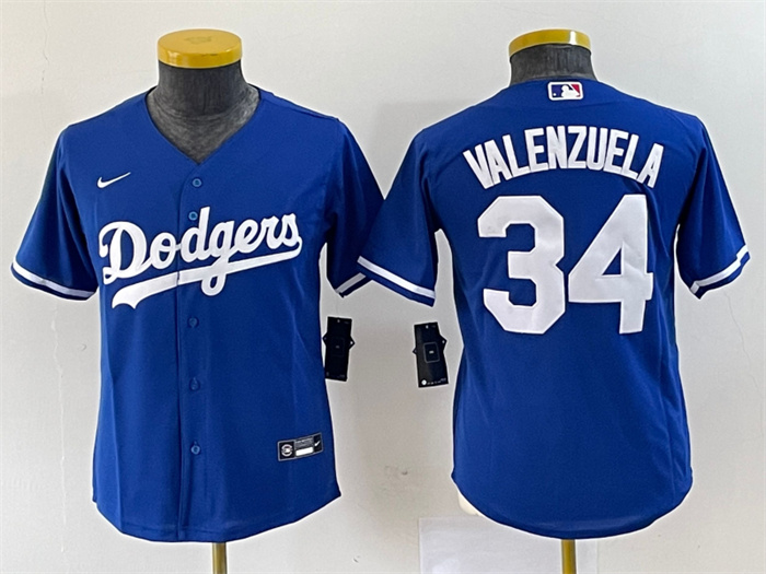 Personalized Youth Los Angeles Dodgers #34 Toro Valenzuela Royal Stitched Baseball Jersey