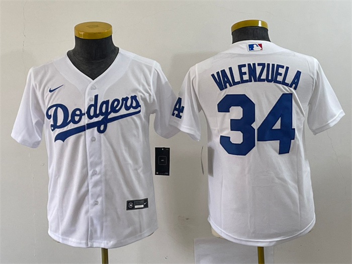 Personalized Youth Los Angeles Dodgers #34 Toro Valenzuela White Stitched Baseball Jersey