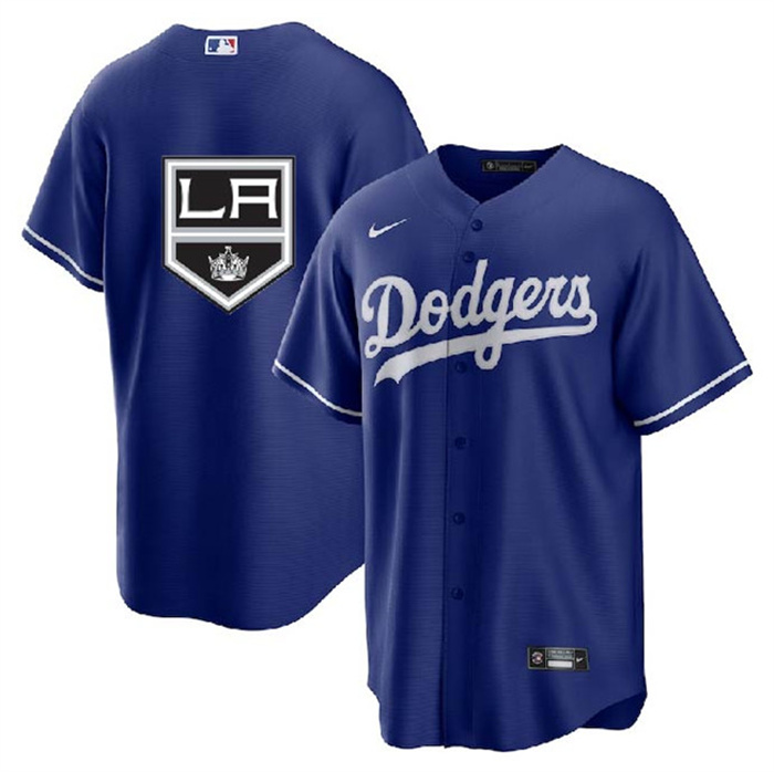 Personalized Men’s Los Angeles Dodgers & Kings Royal Cool Base Stitched Jersey