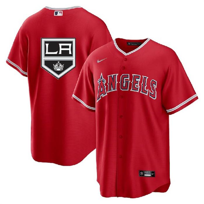 Personalized Men’s Los Angeles Angels & Kings Red Cool Base Stitched Jersey