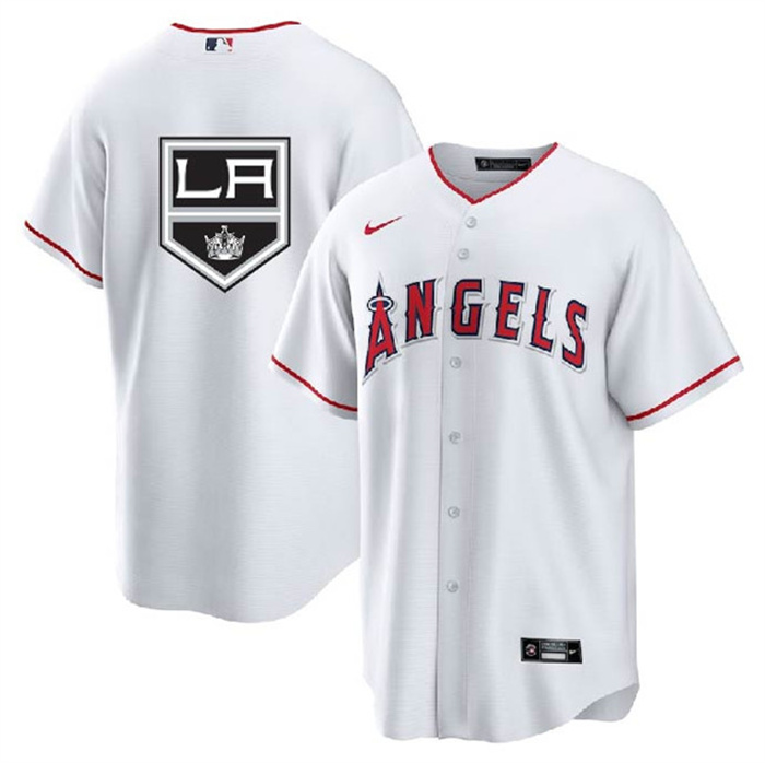 Personalized Men’s Los Angeles Angels & Kings White Cool Base Stitched Jersey