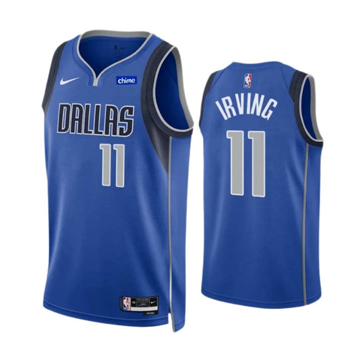 Personalized Men’s Dallas Mavericks #11 Kyrie Irving Blue Icon Edition Stitched Basketball Jersey