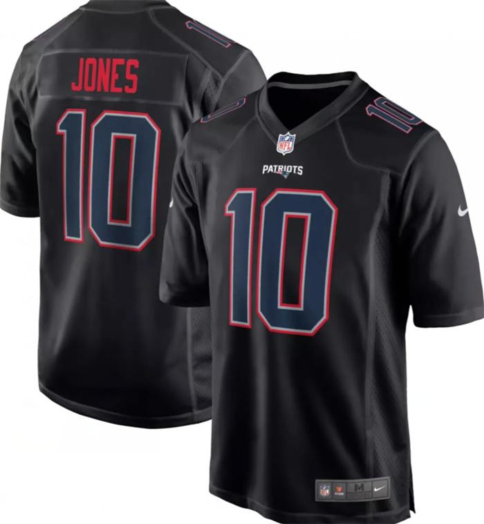 Personalized Men’s New England Patriots #10 Mac Jones Black Stitched Football Jersey