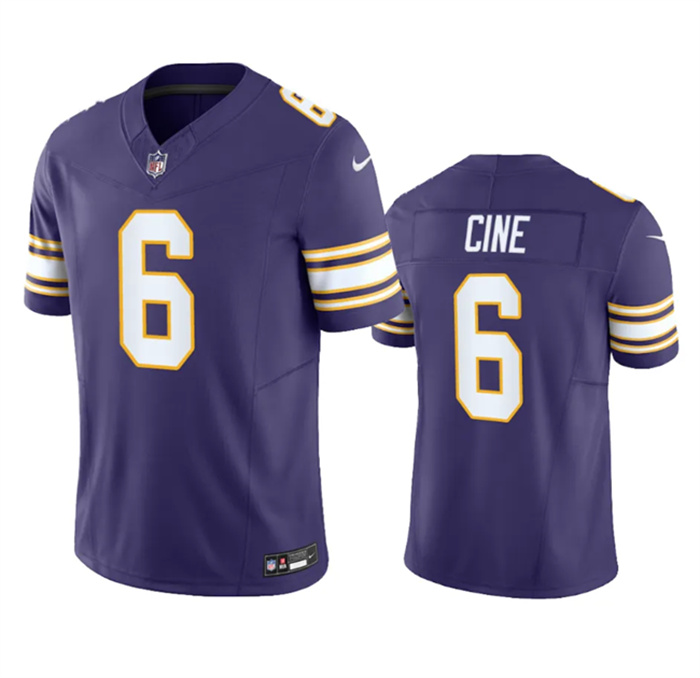 Personalized Men’s Minnesota Vikings #6 Lewis Cine Purple 2023 F.U.S.E. Untouchable Limited Stitched Jersey