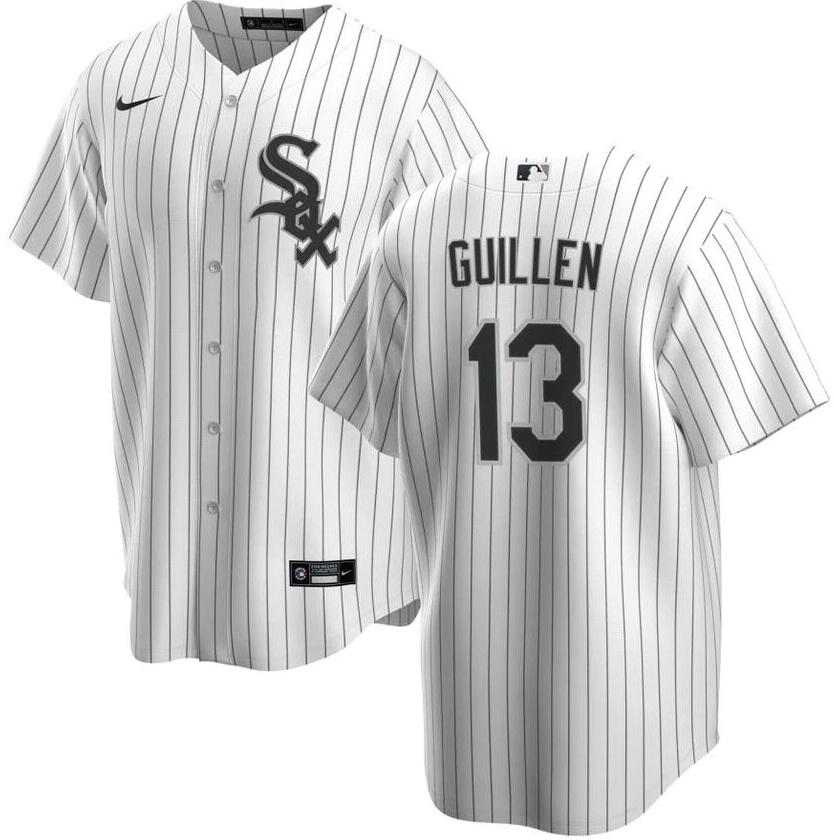 Personalized Men’s Chicago White Sox #13 Ozzie Guillen White Jerseys