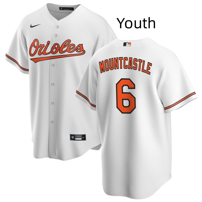 Personalized Youth Baltimore Orioles #6 Ryan Mountcastle White Stitched Jersey