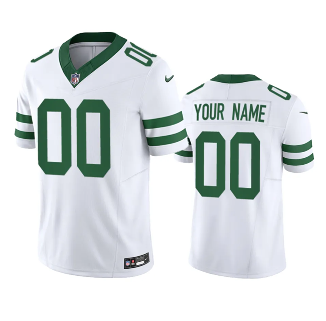 Personalized Men’s New York Jets White 2023 F.U.S.E. Limited Throwback Stitched Football Jersey
