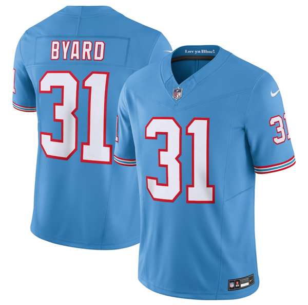 Personalized Men’s Tennessee Titans #31 Kevin Byard Light Blue 2023 F.U.S.E. Limited Throwback Stitched Football Jersey
