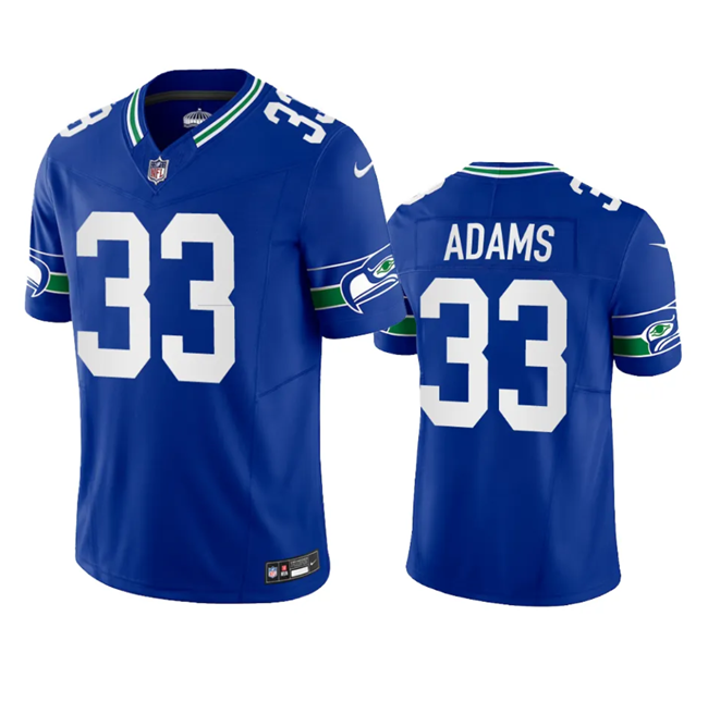 Personalized Men’s Seattle Seahawks #33 Jamal Adams Royal 2023 F.U.S.E. Limited Throwback Stitched Jersey