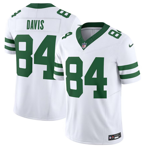 Personalized Men’s New York Jets #84 Corey Davis White 2023 F.U.S.E. Limited Throwback Stitched Football Jersey