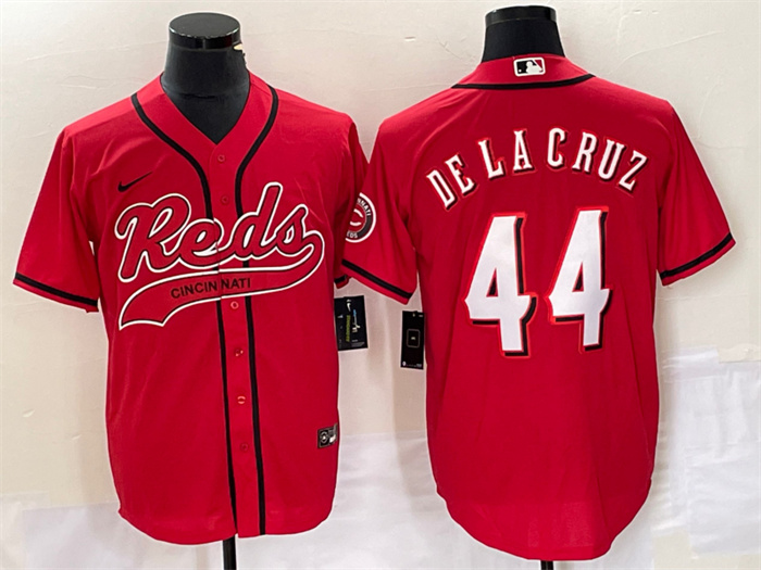 Personalized Men’s Cincinnati Reds #44 Elly De La Cruz Red Cool Base Stitched Baseball Jersey