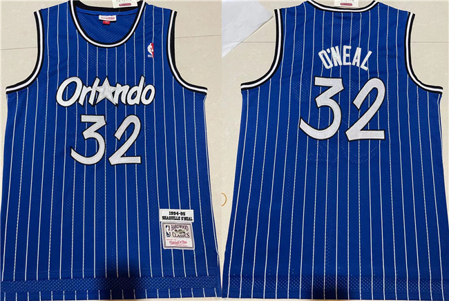 Personalized Men’s Orlando Magic #32 Shaquille O’Neal Blue Stitched Jersey