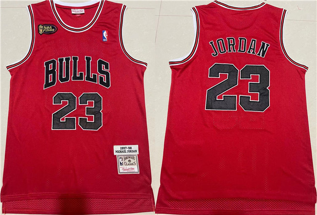 Personalized Men’s Chicago Bulls #23 Michael Jordan 1997-98 Red Throwback Stitched Jersey