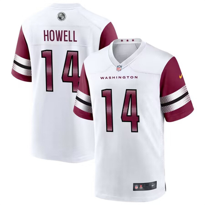 Personalized Men’s Washington Commanders #14 Sam Howell 2022 White Stitched Game Jersey