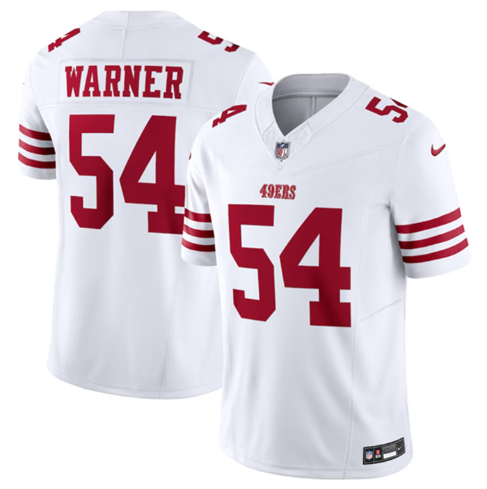 Personalized Men’s San Francisco 49ers #54 Fred Warner White 2023 F.U.S.E. Untouchable Limited Stitched Football Jersey