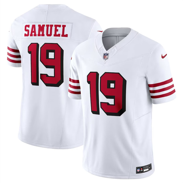 Personalized Men’s San Francisco 49ers #19 Deebo Samuel New White 2023 F.U.S.E. Untouchable Limited Stitched Football Jersey