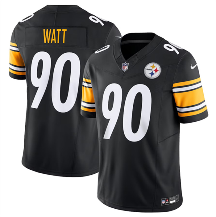 Personalized Men’s Pittsburgh Steelers #90 T.J. Watt Black 2023 F.U.S.E. Untouchable Limited Stitched Jersey
