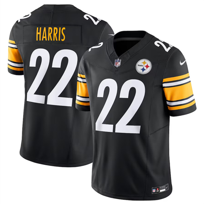 Personalized Men’s Pittsburgh Steelers Black #22 Najee Harris 2023 F.U.S.E. Untouchable Limited Stitched Jersey