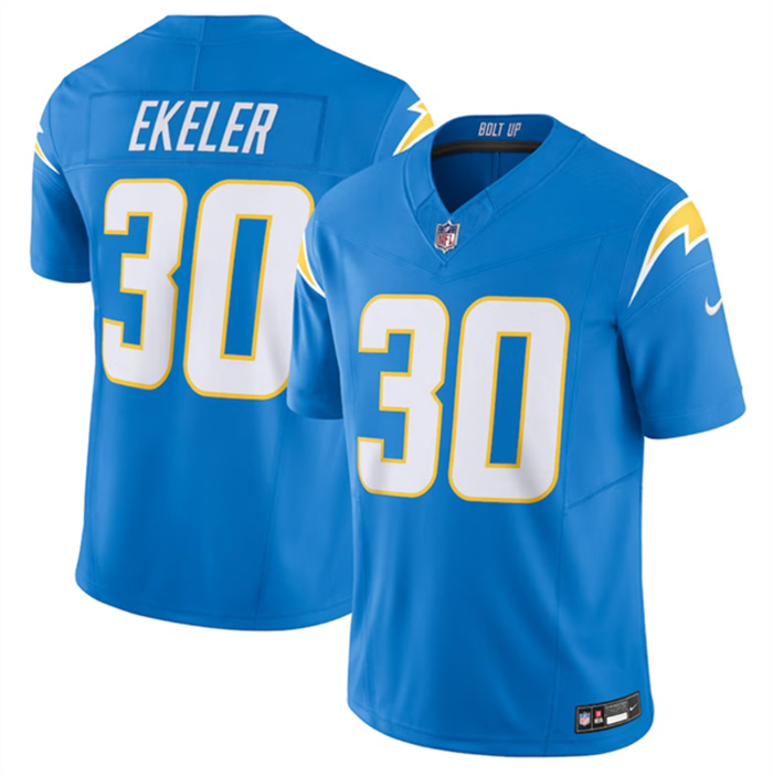 Personalized Men’s Los Angeles Chargers #30 Austin Ekeler Blue 2023 F.U.S.E. Untouchable Limited Stitched Jersey