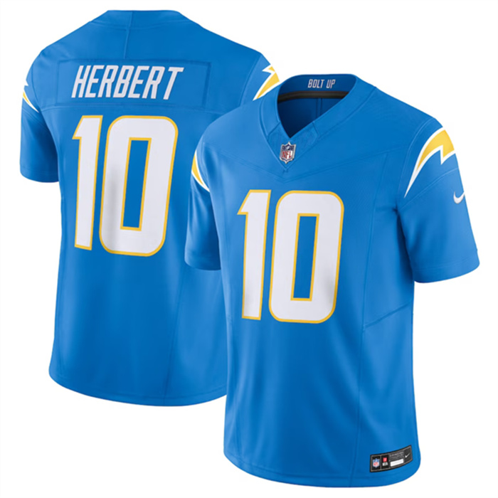 Personalized Men’s Los Angeles Chargers #10 Justin Herbert Blue 2023 F.U.S.E. Untouchable Limited Stitched Jersey