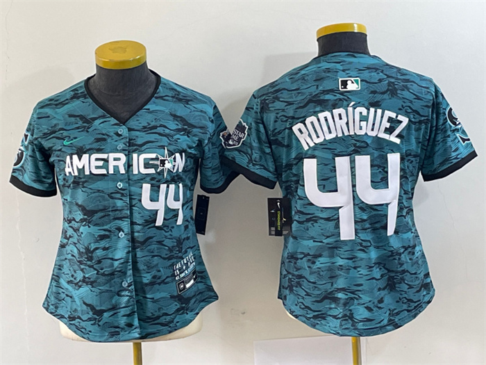 Personalized Women’s Seattle Mariners #44 Julio Rodriguez Teal 2023 All-Star Stitched Baseball Jersey(Run Small)