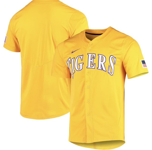 Personalized Men’s LSU Tigers ACTIVE PLAYER Gold Untouchable Stitched Baseball Jersey