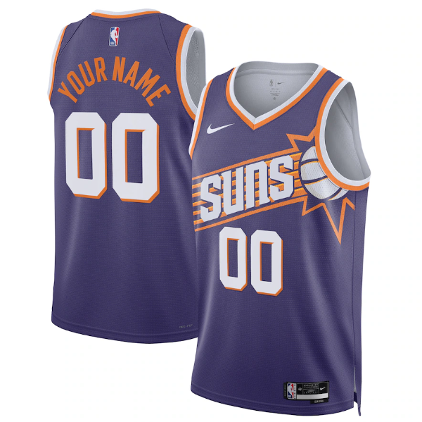 Personalized Men’s Phoenix Suns Active Player Purple Icon Edition Stitched Basketball Jersey