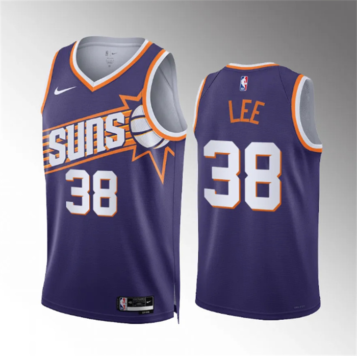 Personalized Men’s Phoenix Suns #38 Saben Lee Purple Icon Edition Stitched Basketball Jersey