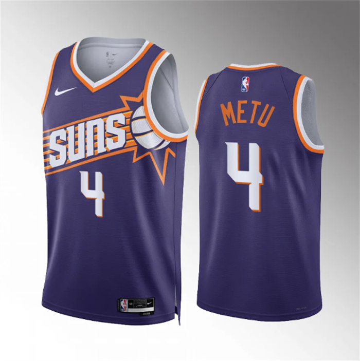 Personalized Men’s Phoenix Suns #4 Chimezie Metu Purple Icon Edition Stitched Basketball Jersey
