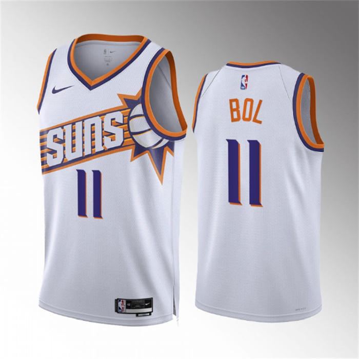 Personalized Men’s Phoenix Suns #11 Bol Bol White Association Edition Stitched Basketball Jersey