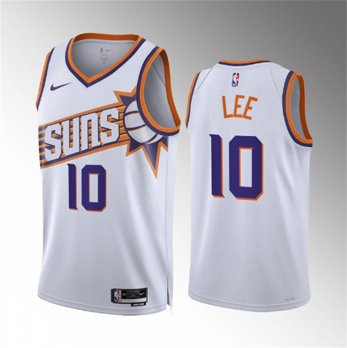 Personalized Men’s Phoenix Suns #10 Damion Lee White Association Edition Stitched Basketball Jersey