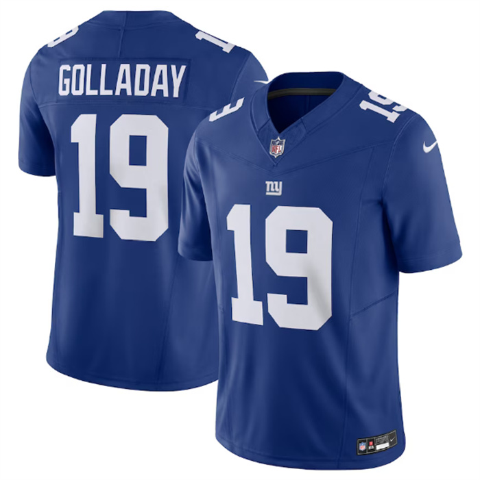 Personalized Men’s New York Giants #19 Kenny Golladay Blue 2023 F.U.S.E. Untouchable Limited Stitched Jersey