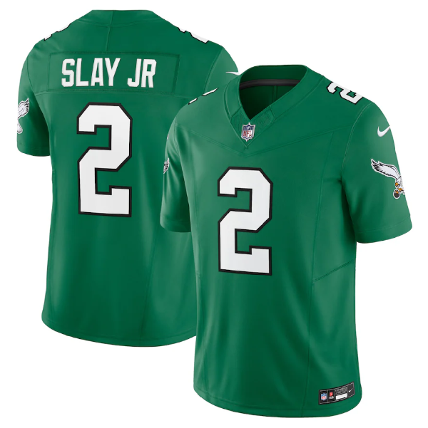 Personalized Men’s Philadelphia Eagles #2 Darius Slay JR Green 2023 F.U.S.E. Untouchable Stitched Football Jersey