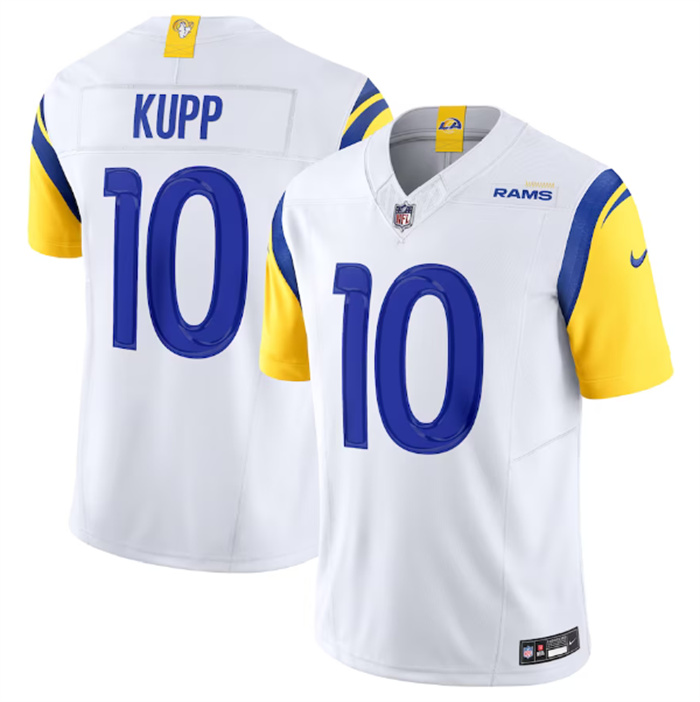 Personalized Men’s Los Angeles Rams #10 Cooper Kupp White 2023 F.U.S.E. Untouchable Limited Stitched Football Jersey
