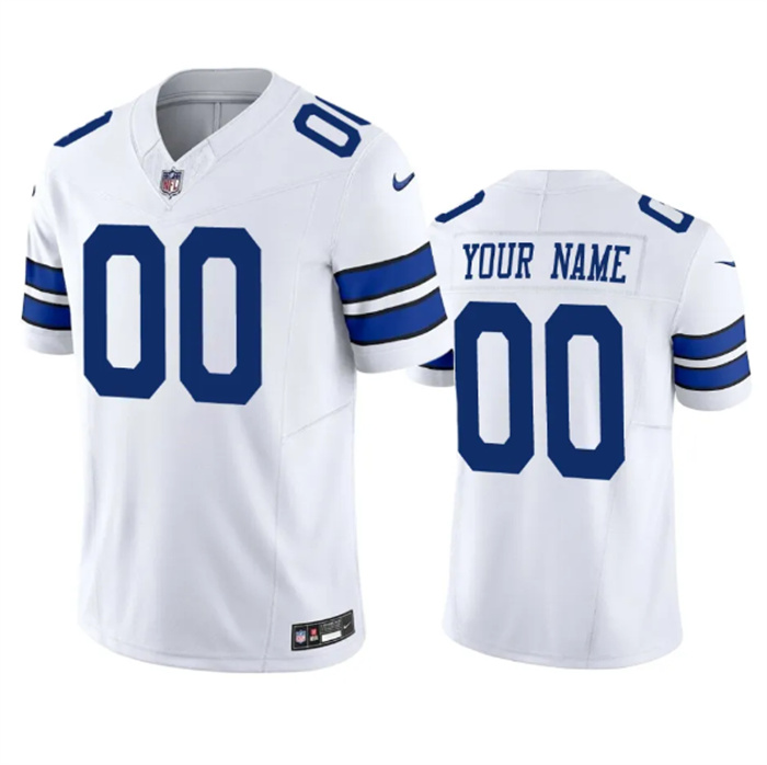 Personalized Men’s Dallas Cowboys Active Player White 2023 F.U.S.E. Limited Stitched Football Jersey