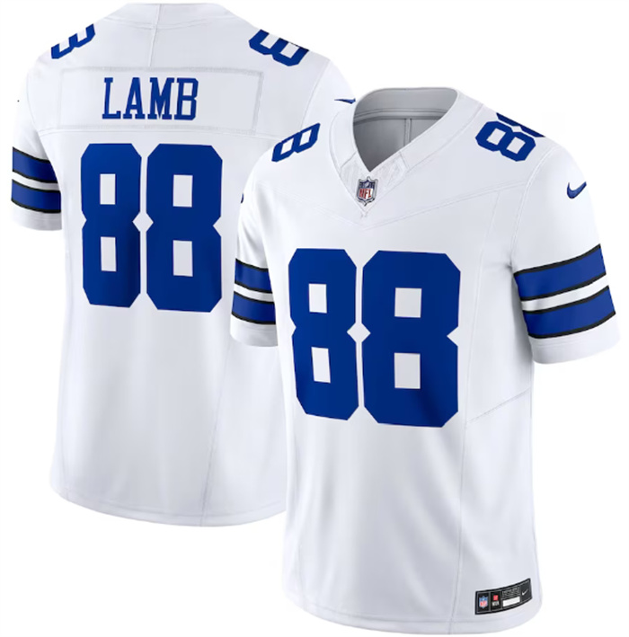 Personalized Men’s Dallas Cowboys #88 CeeDee Lamb White 2023 F.U.S.E. Untouchable Stitched Football Jersey