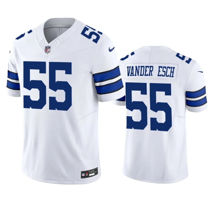 Personalized Men’s Dallas Cowboys #55 Leighton Vander Esch White 2023 F.U.S.E. Limited Stitched Football Jersey