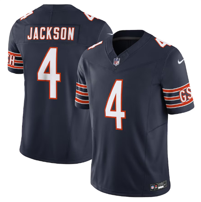 Personalized Men’s Chicago Bears #4 Eddie Jackson Navy 2023 F.U.S.E. Untouchable Limited Stitched Football Jersey