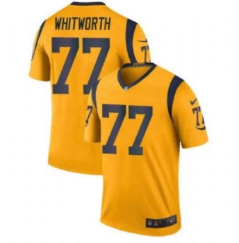 Personalized Los Angeles Rams #77 Andrew Whitworth Yellow Untouchable Limited Jersey