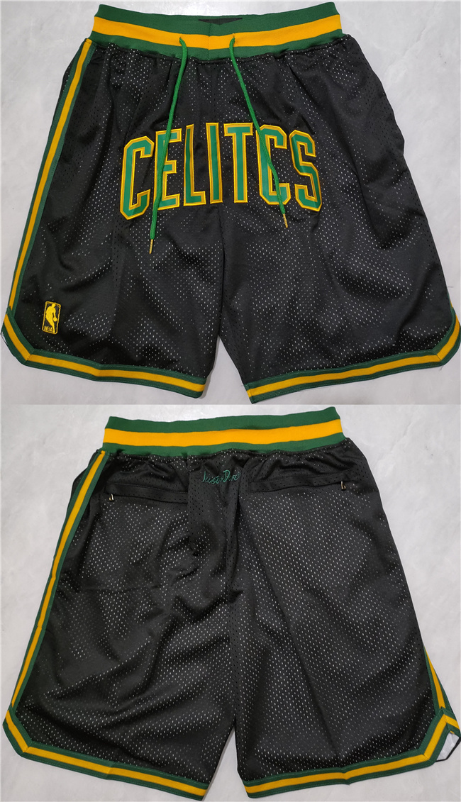 Personalized Men’s Boston Celtics Black Shorts (Run Small)