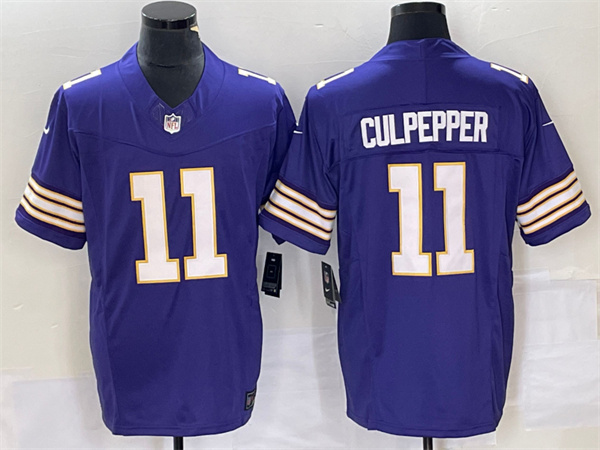 Personalized Men’s Minnesota Vikings #11 Daunte Culpepper Purple 2023 F.U.S.E. Untouchable