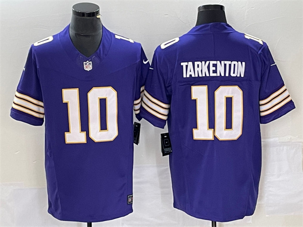 Personalized Men’s Minnesota Vikings #10 Fran Tarkenton Purple 2023 F.U.S.E. Untouchable Limited Stitched Jersey