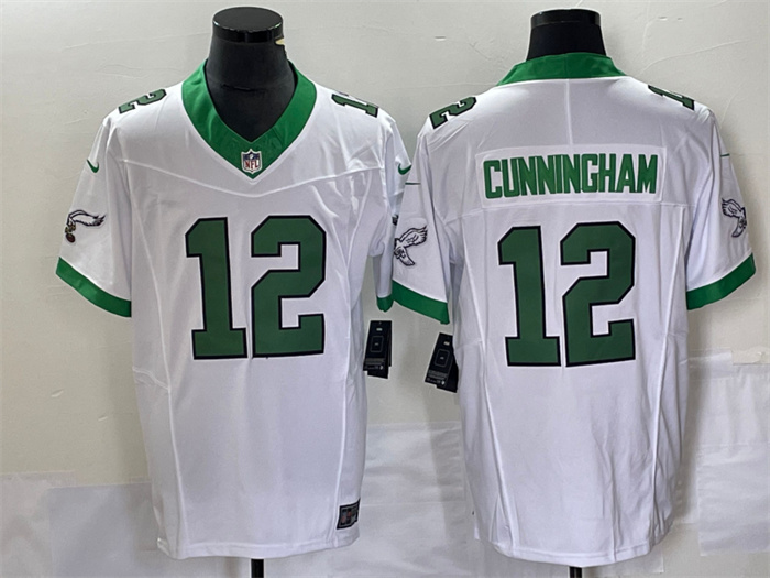 Personalized Men’s Philadelphia Eagles #12 Randall Cunningham White 2023 F.U.S.E. Untouchable Stitched Football Jersey
