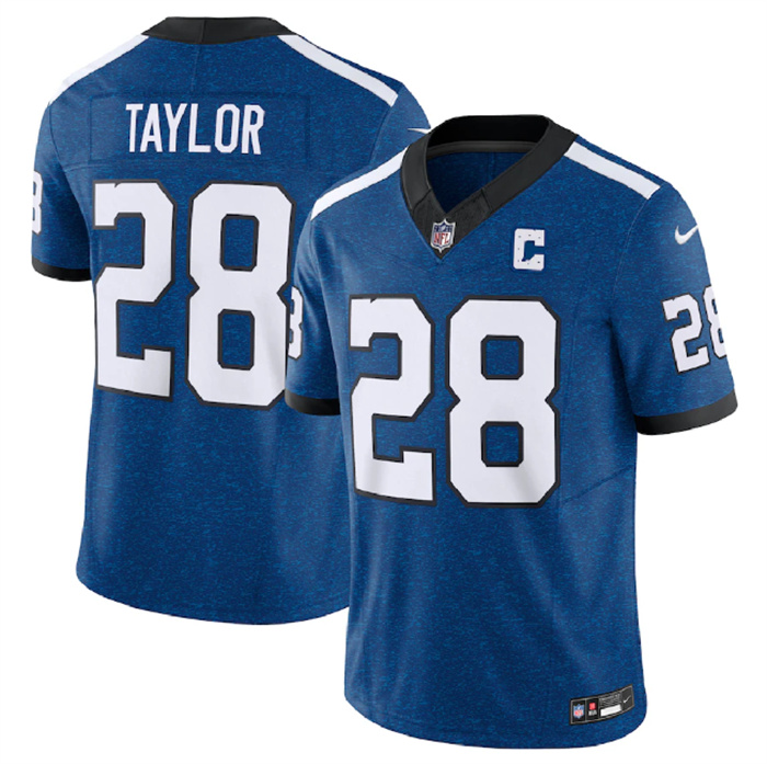 Personalized Men’s Indianapolis Colts #28 Jonathan Taylor Royal 2023 F.U.S.E. Indiana Nights Limited Stitched Football Jersey