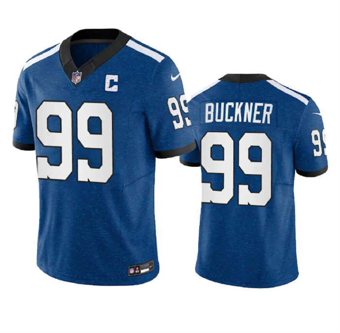 Personalized Men’s Indianapolis Colts #99 DeForest Buckner Royal 2023 F.U.S.E. Indiana Nights Limited Stitched Football Jersey