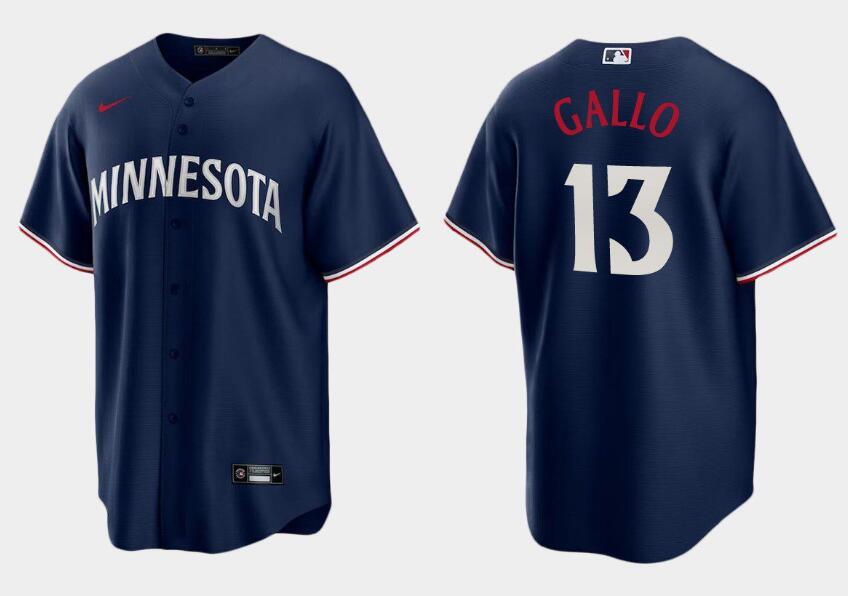 Personalized Men’s Minnesota Twins #13 Joey Gallo Navy Cool Base Stitched Baseball Jersey