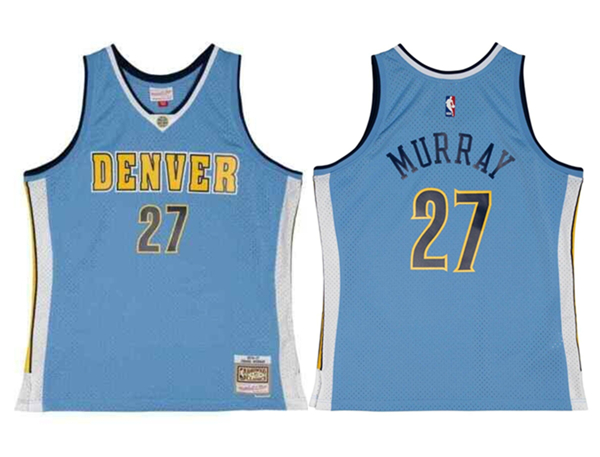 Personalized Men’s Denver Nuggets #27 Jamal Murray Blue 2016-17 Mitchell & Ness Swingman Stitched Jersey