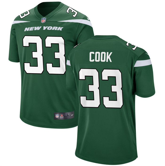 Personalized Men’s New York Jets #33 Dalvin Cook Green Stitched Game Jersey